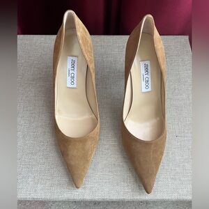 Jimmy Choo Suede  Agnes Chamois Pumps